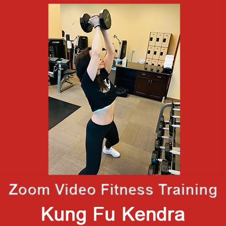 Zoom Video Fitness Training with Kung fu Kendra