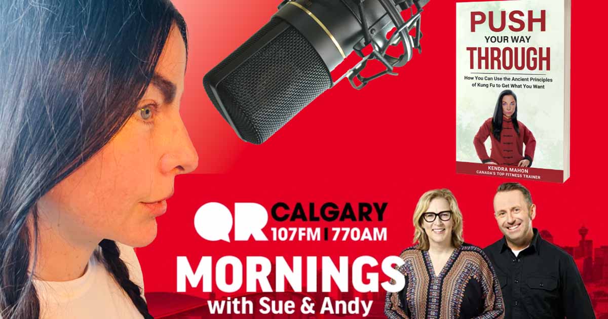 Kung Fu Kendra on QR 107 FM morning radio discussing Push Your Way Through and kung fu principles for life
