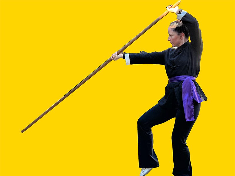 Dragon Pole technique demonstration — Luk Dim Boon Gwun Wing Chun
