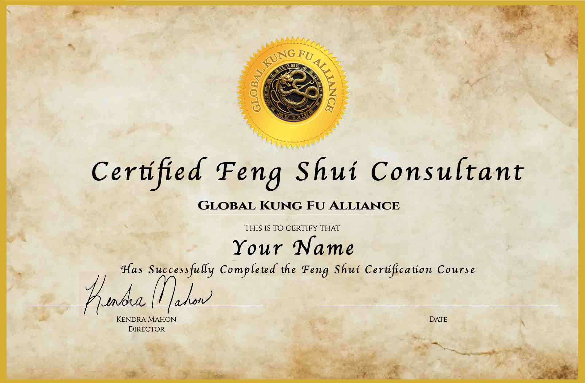 Feng Shui Certification Program Online by Kung Fu Kendra