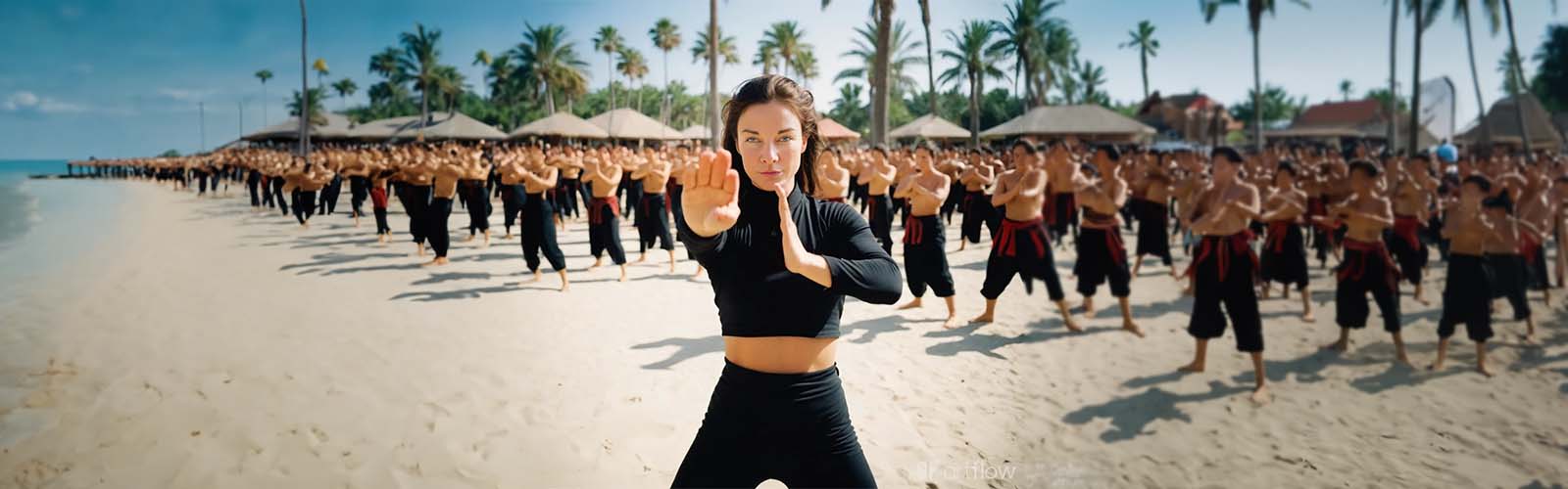 members of the Global Kung Fu Alliance being instructed by Kung Fu Kendra