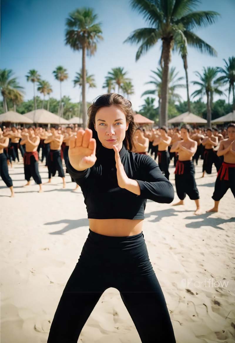 members of the Global Kung Fu Alliance being instructed by Kung Fu Kendra