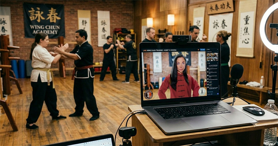 Private Wing Chun lessons online via Zoom with Sifu Kendra