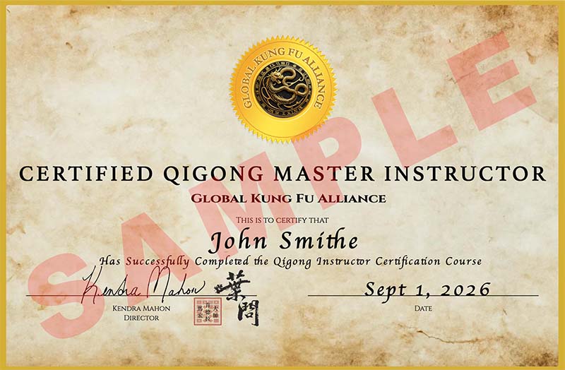 Qigong Master Instructor Certificate