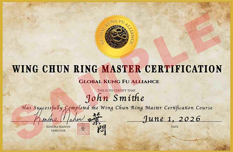 Wing Chun Ring Master Certificate